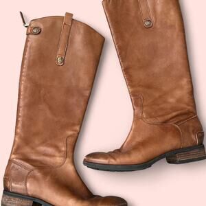 Sam edelman brown leather knee high boots
